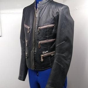 Rocawear Short Leather Zippered Jacket